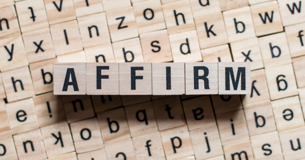 Affirm Text Scrabble Game Self Affirmation